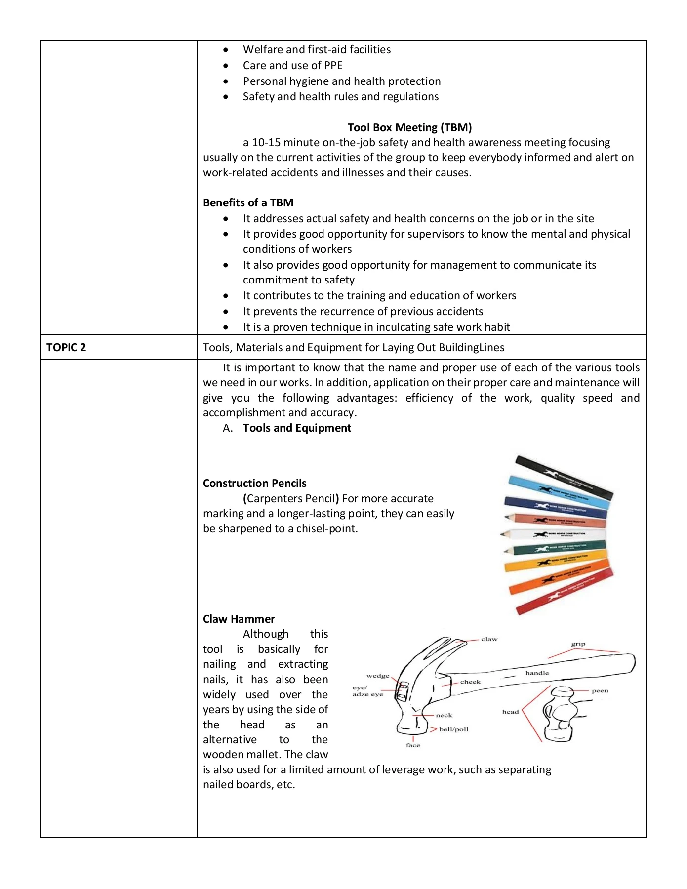 Laying out reference line