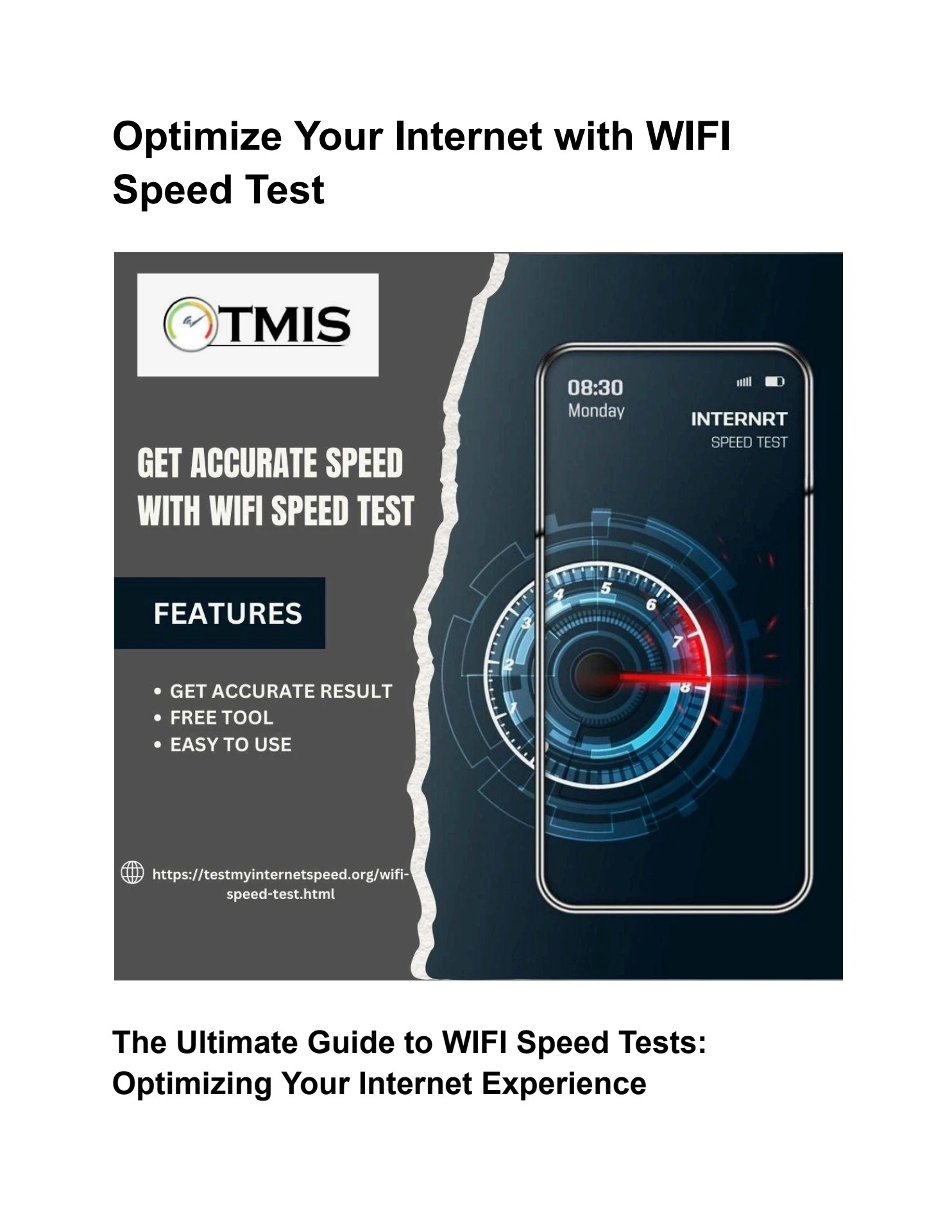 Optimize Your Internet with WIFI Speed Test