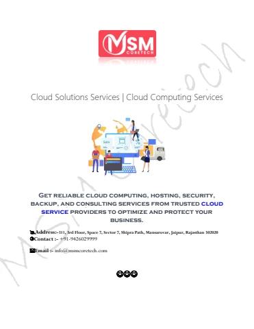 Cloud Solutions Services, Cloud Computing Services