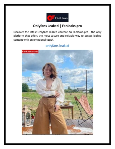 Onlyfans Leaked Fanleaks.pro - FanLeaks Flip PDF | AnyFlip