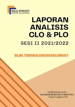 LAPORAN ANALISIS CLO & PLO SESI II 2021/2022 - noora606 Flip PDF | AnyFlip