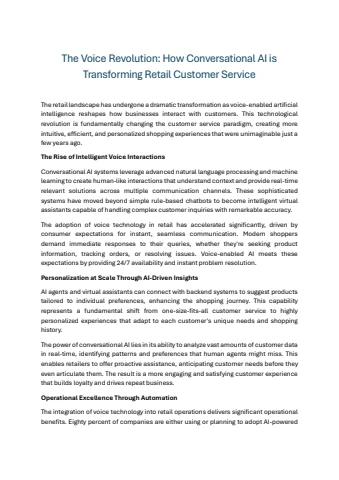 The Voice Revolution How Conversational AI is Transforming Retail ...