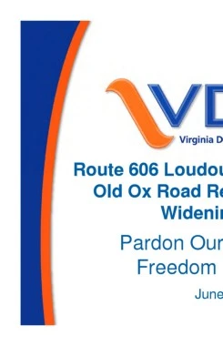 Route 606 Loudoun County Parkway / Old Ox Road ...