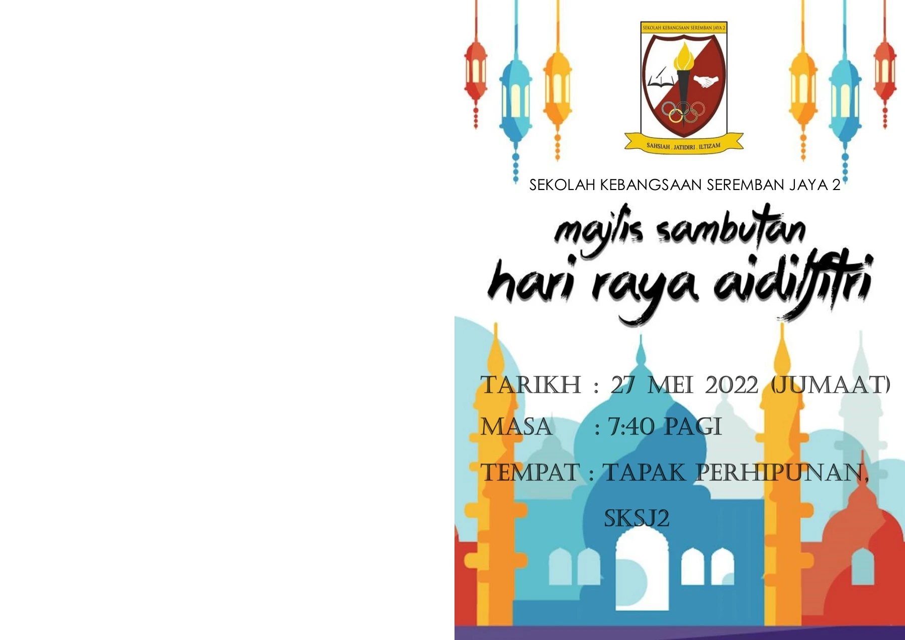 BUKU PROGRAM SAMBUTAN HARI RAYA