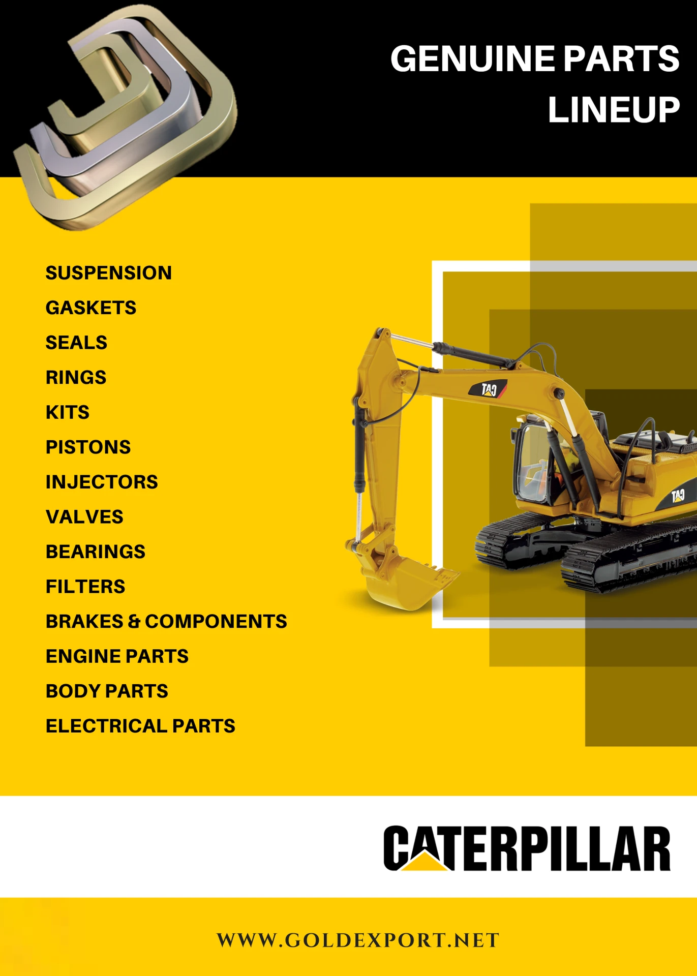 Genuine Caterpillar Parts Catalog - Gold export USA - www