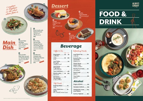 Food Menu - Always Sunday Cafeteria Flip PDF | AnyFlip