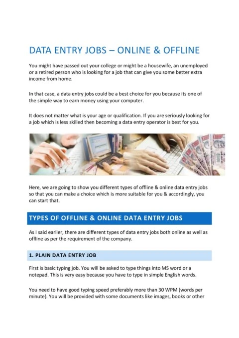 Data Entry Operator Jobs