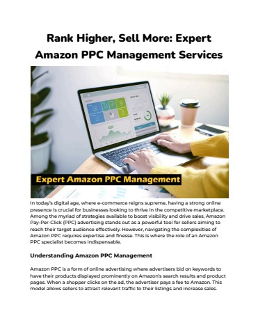 Boost Your Amazon Sales with Expert PPC Management Services in India