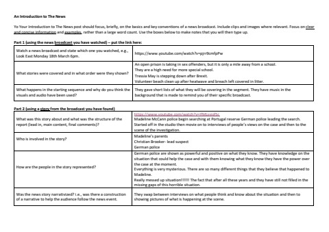 Introduction to the News worksheet - edwardslucie04 Flip PDF | AnyFlip