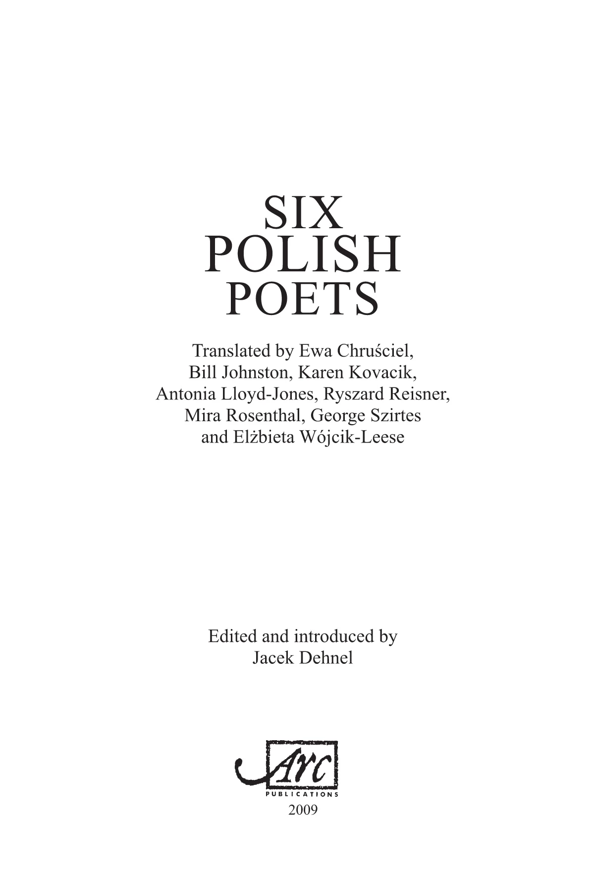 Lucjan Rydel Excerpt from Six Polish Poets