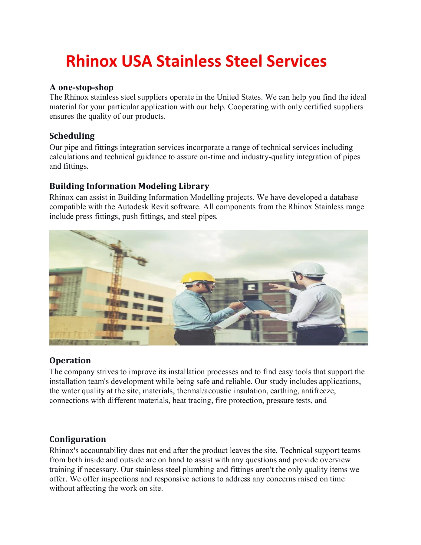 Rhinox Instructons Rhinox USA Stainless Steel Services