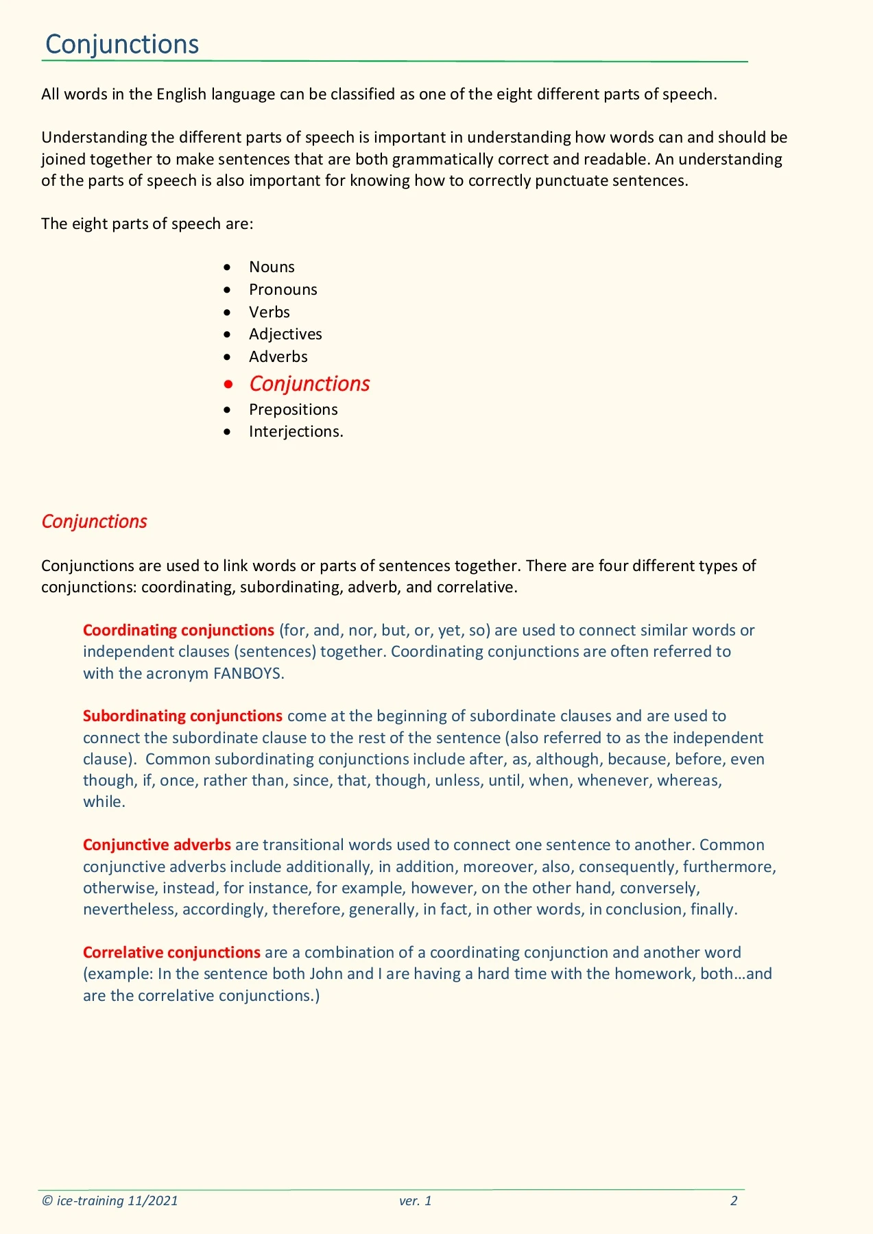 Conjunctions