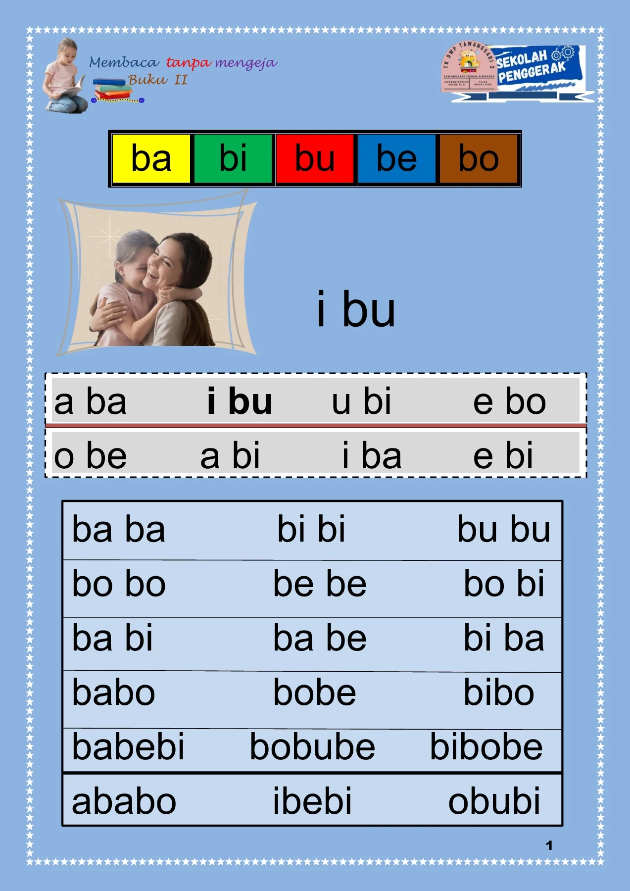 BELAJAR MEMBACA TANPA MENGEJA BUKU II
