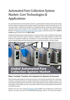 Automated Fare Collection System Market: Core Technologies ...