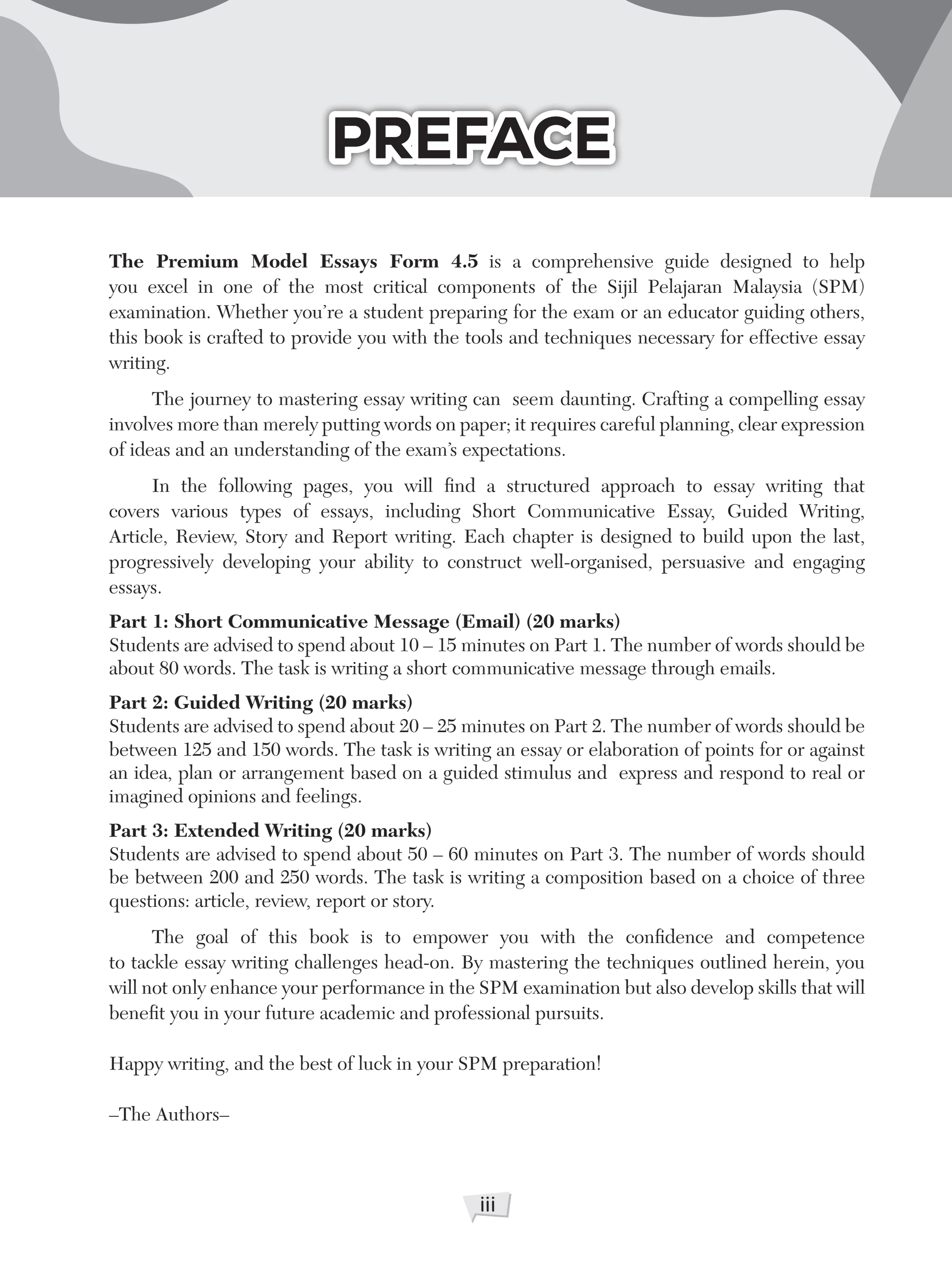 Premium Model Essays SPM Form 4,5