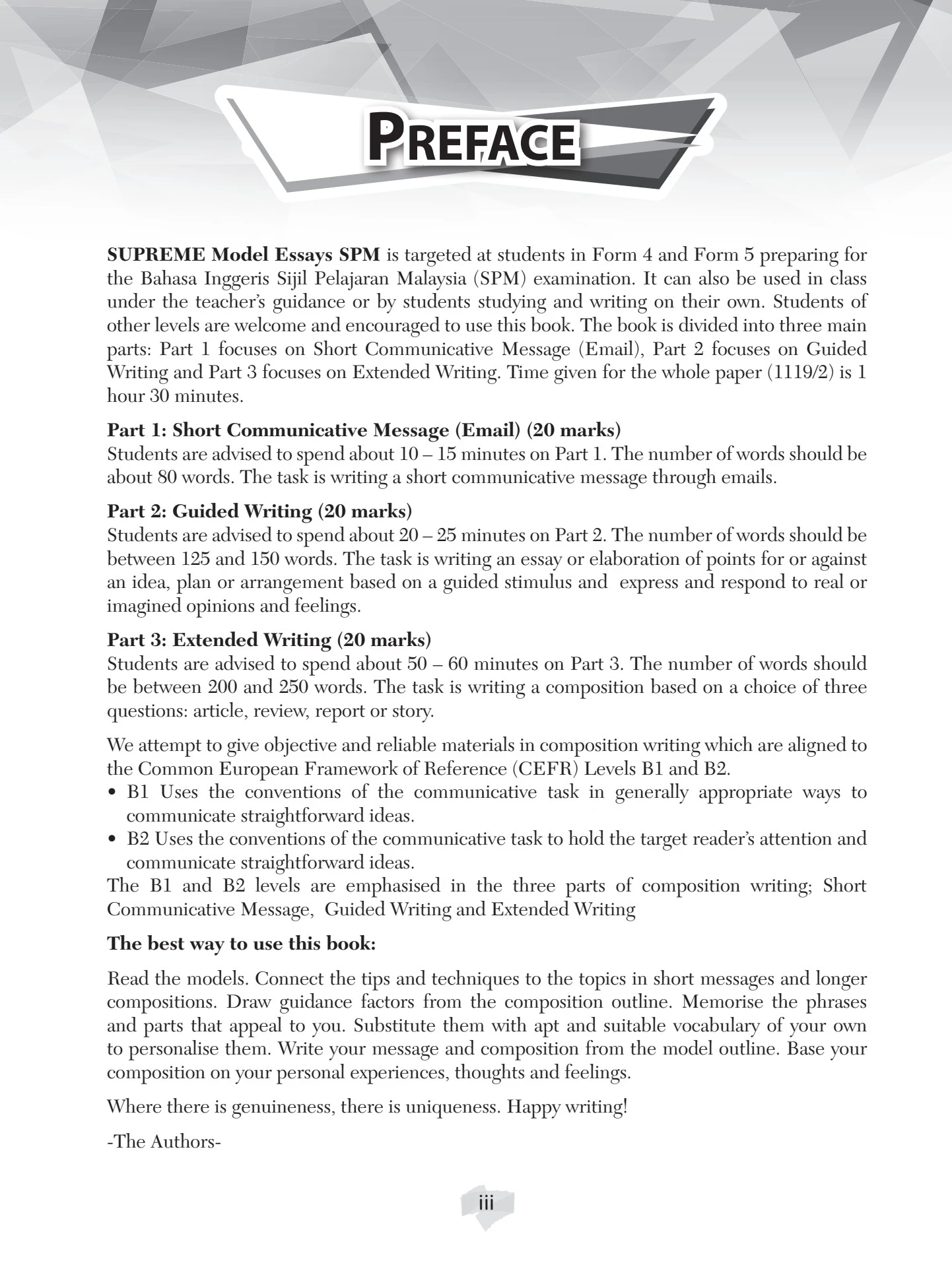 Supreme Model Essays SPM Form 4 & 5