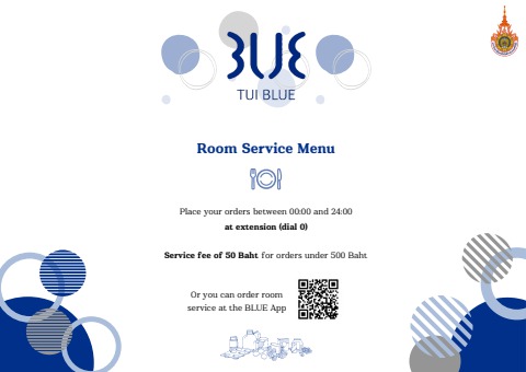 สำเนาของ Tui Blue Room Service Menu (2) - ภานรินทร์ ใสหนู Flip PDF ...