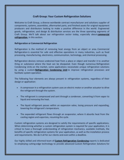 Commercial Refrigeration