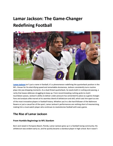 Lamar Jackson_ The Game-Changer Redefining Football ...