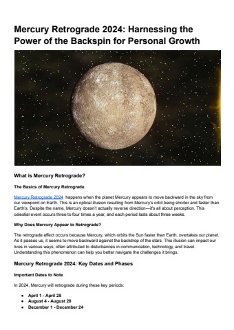 Mercury Retrograde 2024 - unitedstatesofworld1 Flip PDF | AnyFlip