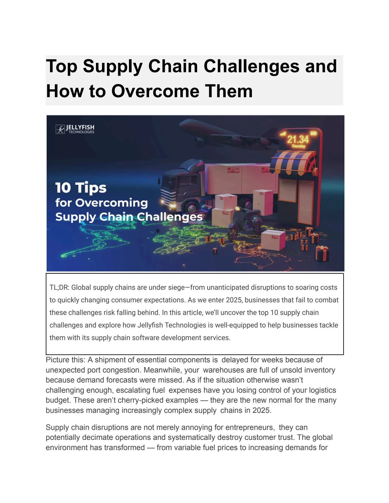 Top Supply Chain Challenges and How to Overcome Them
