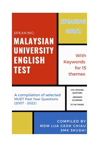 Preview of Compilation of MUET Speaking Question
