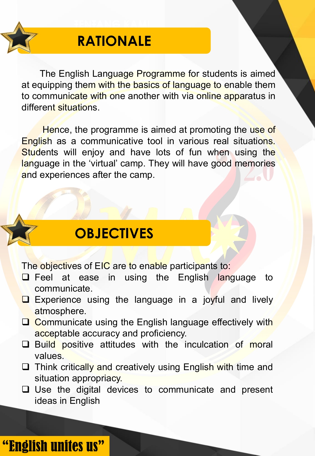 English In Camp Sarawak State Level Flip Ebook Pages 1 24 Anyflip Anyflip