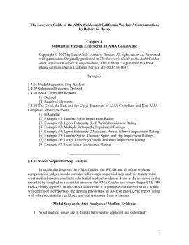 Ama Guide.pdf SUBSTANTIAL MEDICAL EVIDENCE IN AN AMA GUIDE CASE - Guset User Flip PDF ...