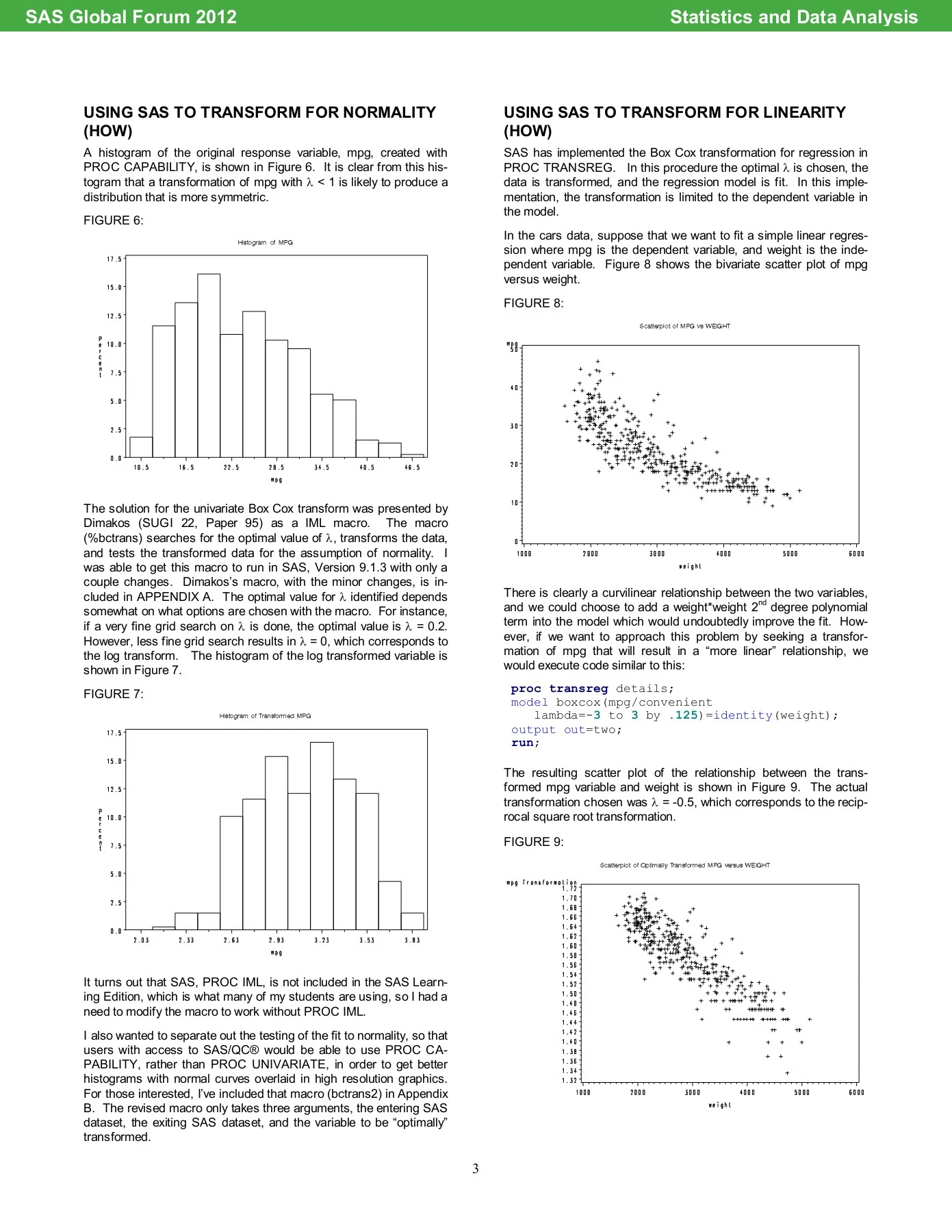 SAS Global Forum 2012 Statistics and Data Analysis