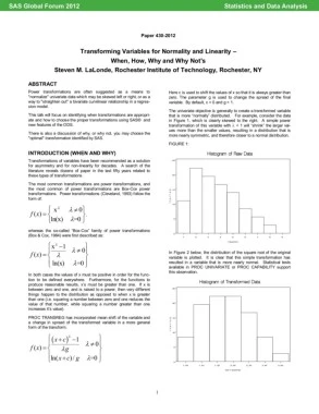 SAS Global Forum 2012 Statistics and Data Analysis