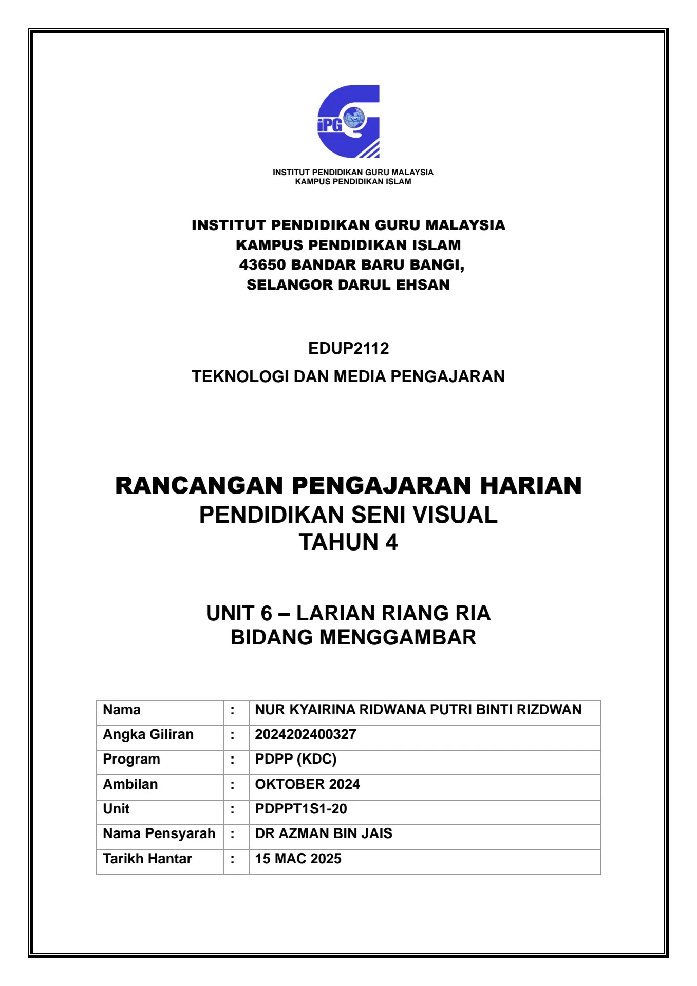 RPH LARIAN RIANG RIA