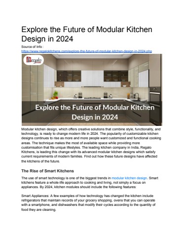 Explore the Future of Modular Kitchen Design in 2024