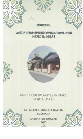 Proposal Wakaf Masjid Al Ikhlas - marsudi rahardjo Flip PDF | AnyFlip