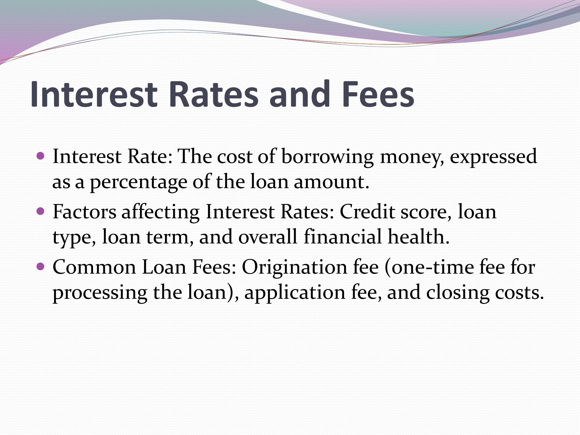 Understanding Interest Rates and Fees in Business Loans