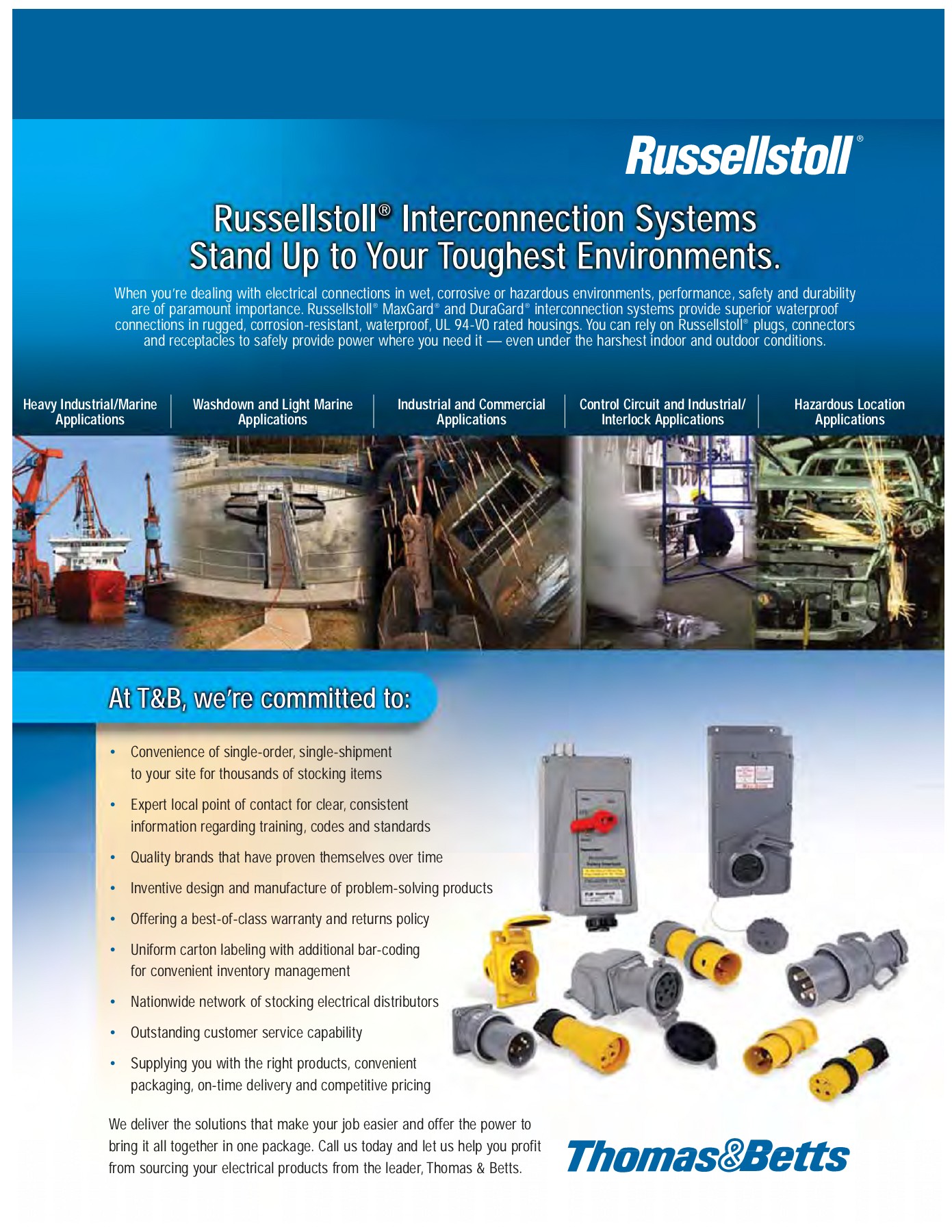 Russellstoll RS560R9W Receptacle 60a 120/208v 4 Wire 5 Pin Used