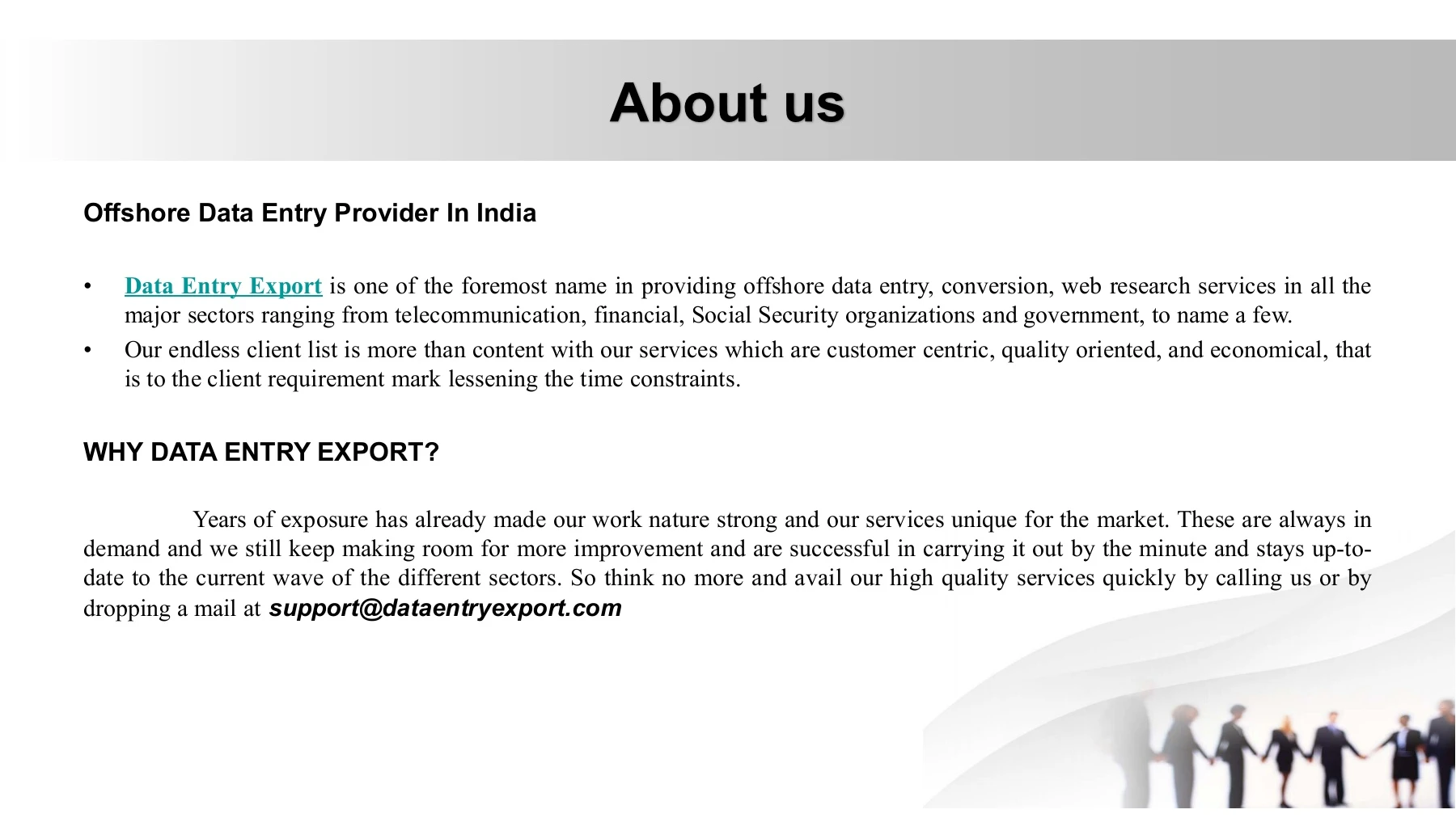 Data Entry Export