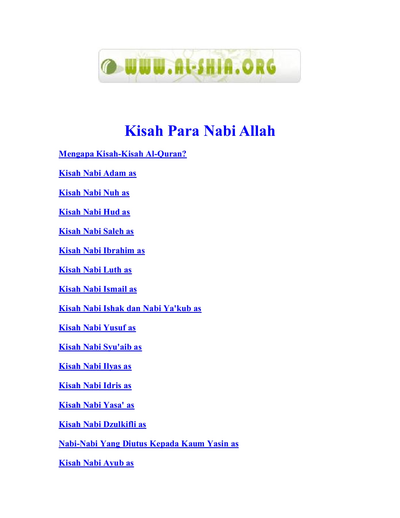 Kisah Para Nabi Flip Ebook Pages 151 200 Anyflip Anyflip