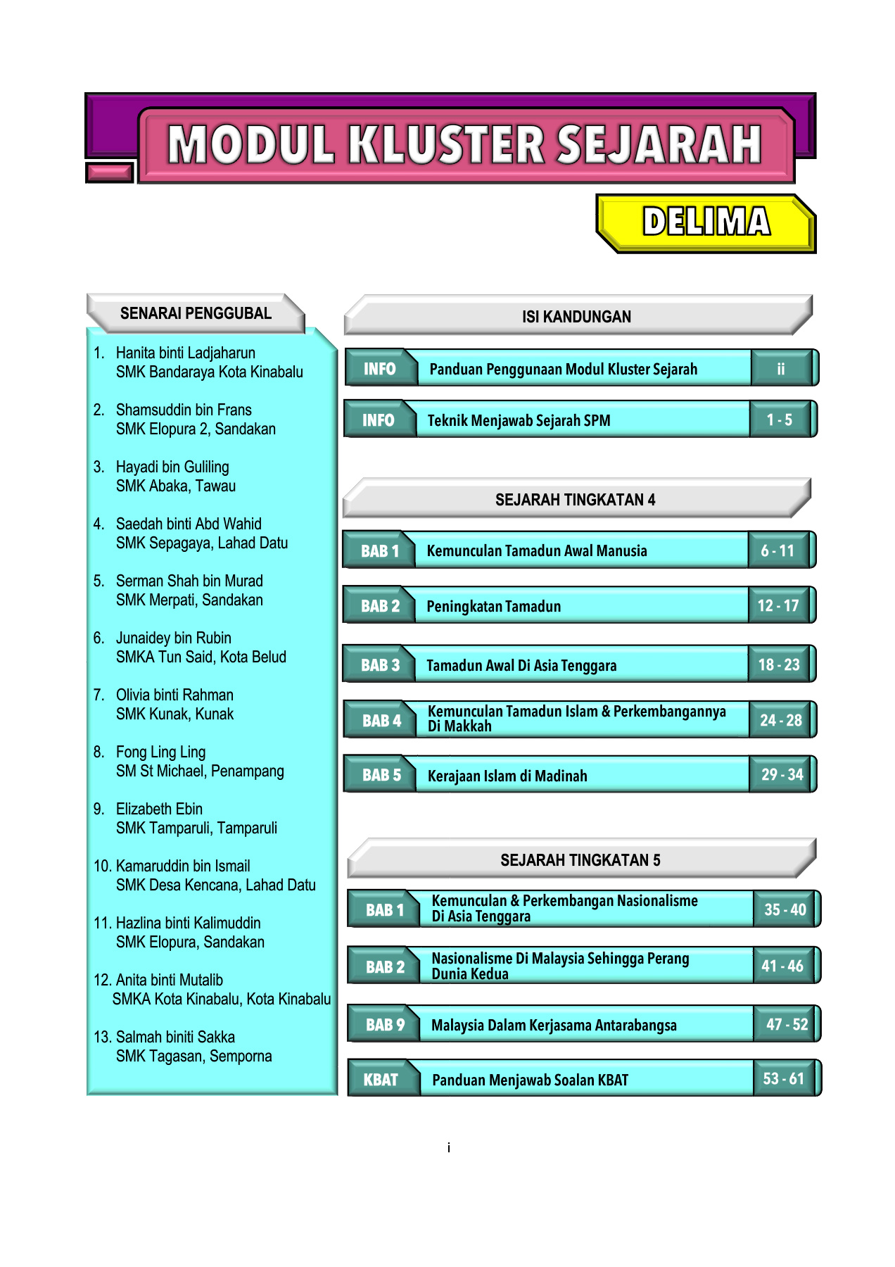 Modul Kluster Delima Spm Sejarah Flip Ebook Pages 1 50 Anyflip Anyflip