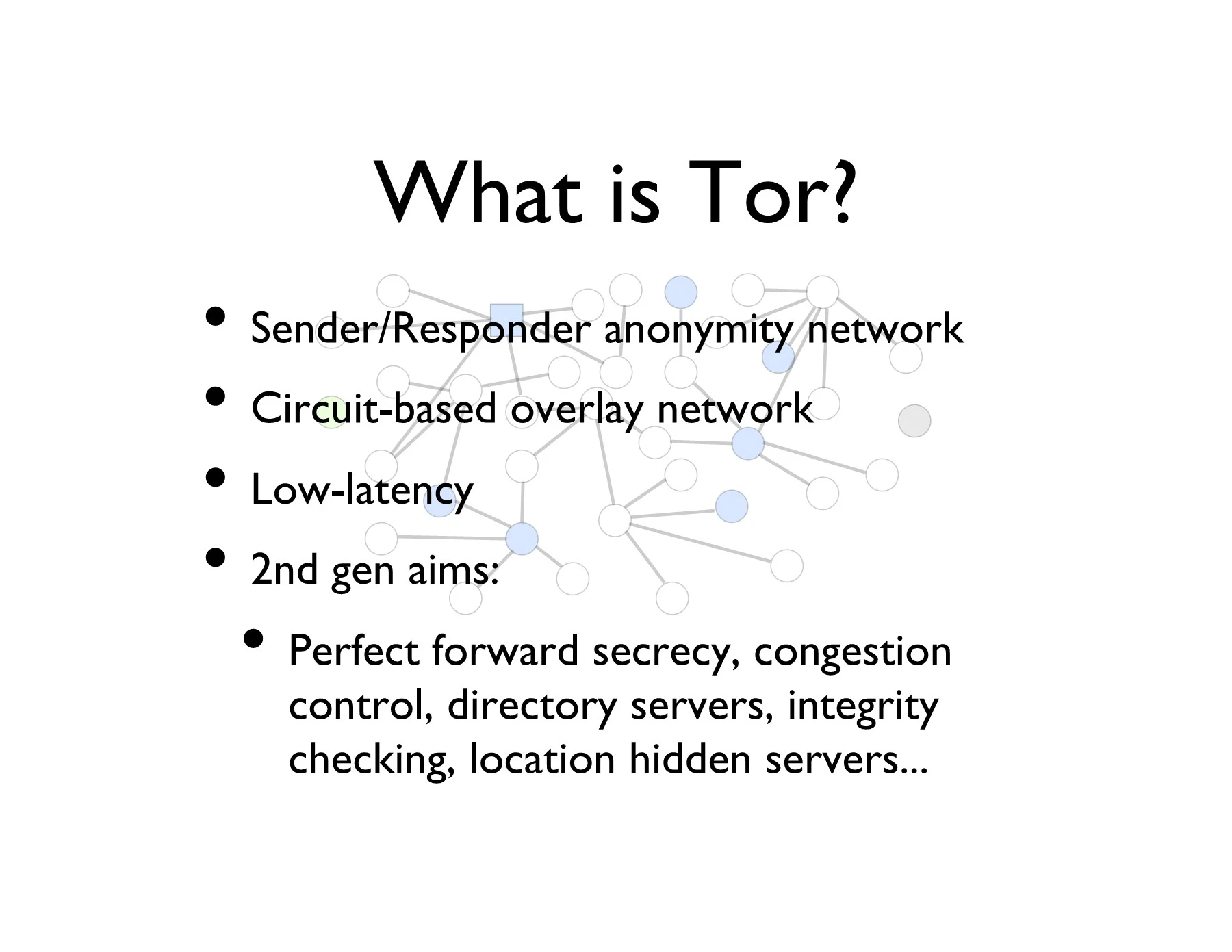 Tor Anonymity Network & Trafﬁc Analysis