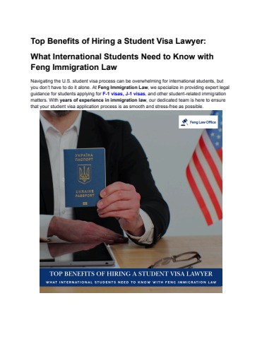 Top Benefits of Hiring a Student Visa Lawyer_ What International ...