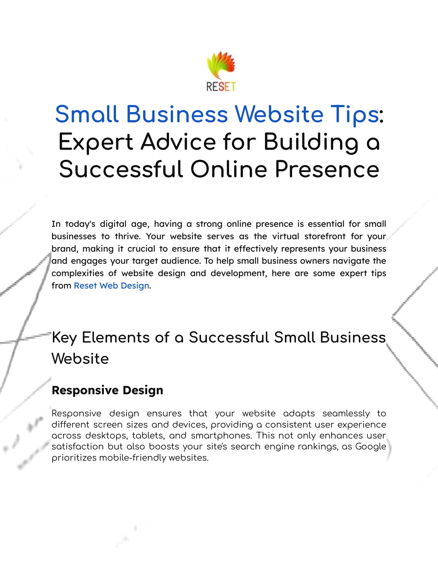 Small Business Website Tips_ Expert Advice for Building a Successful ...