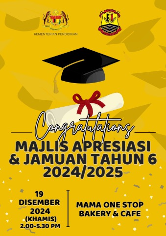 Buku program Majlis Apresiasi Tahun 6 2024