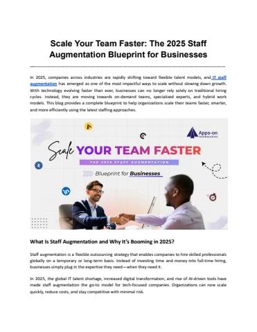 Scale Your Team Faster_ The 2025 Staff Augmentation Blueprint for ...