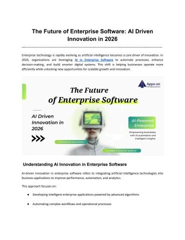 The Future of Enterprise Software_ AI Driven Innovation in 2026