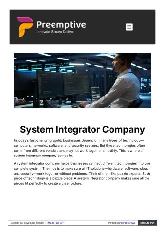 System Integrator Company