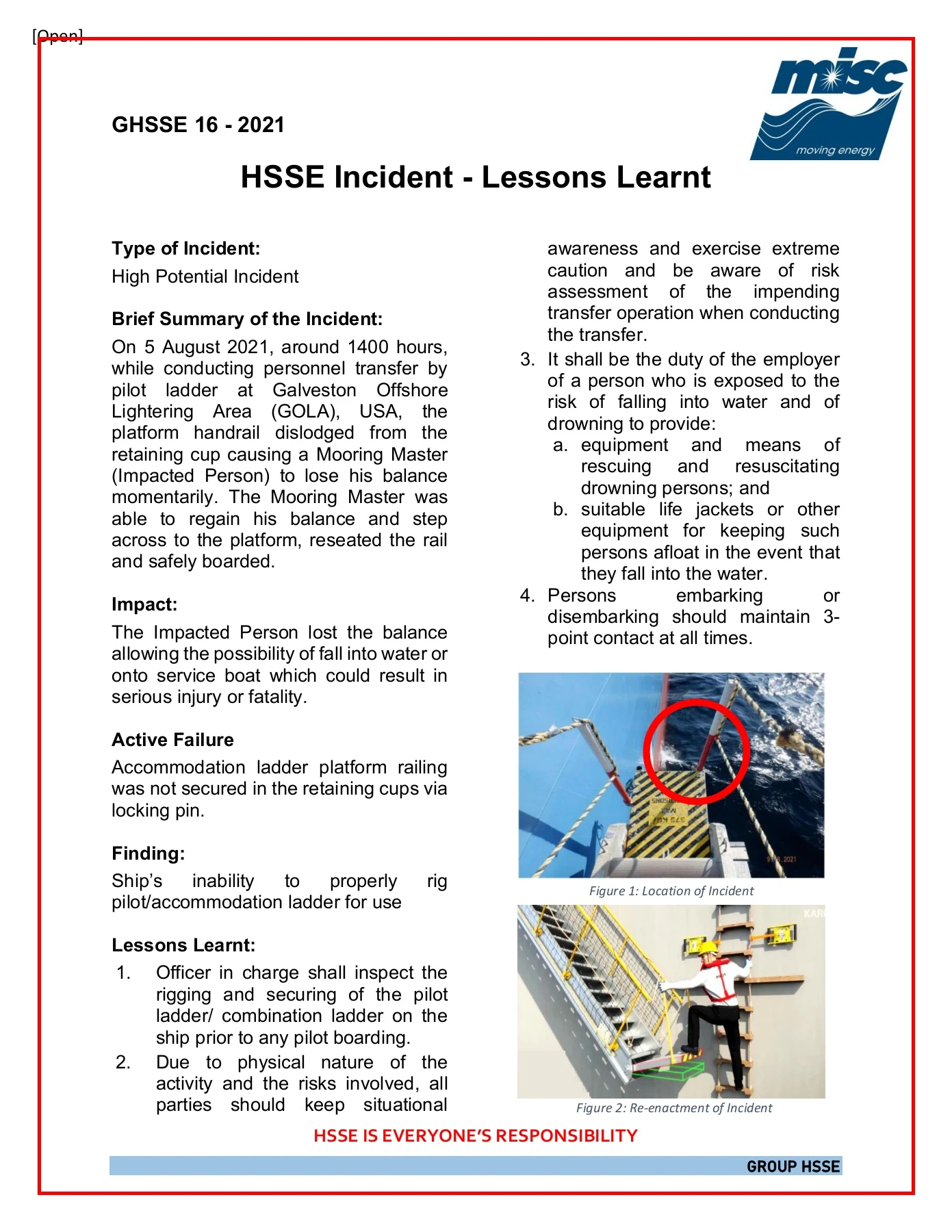 Hsse Scoreboard Example HSSE LESSONS LEARNT 2021 Updated 29.11.2021