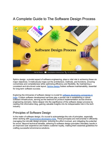 A Complete Guide to The Software Design Process