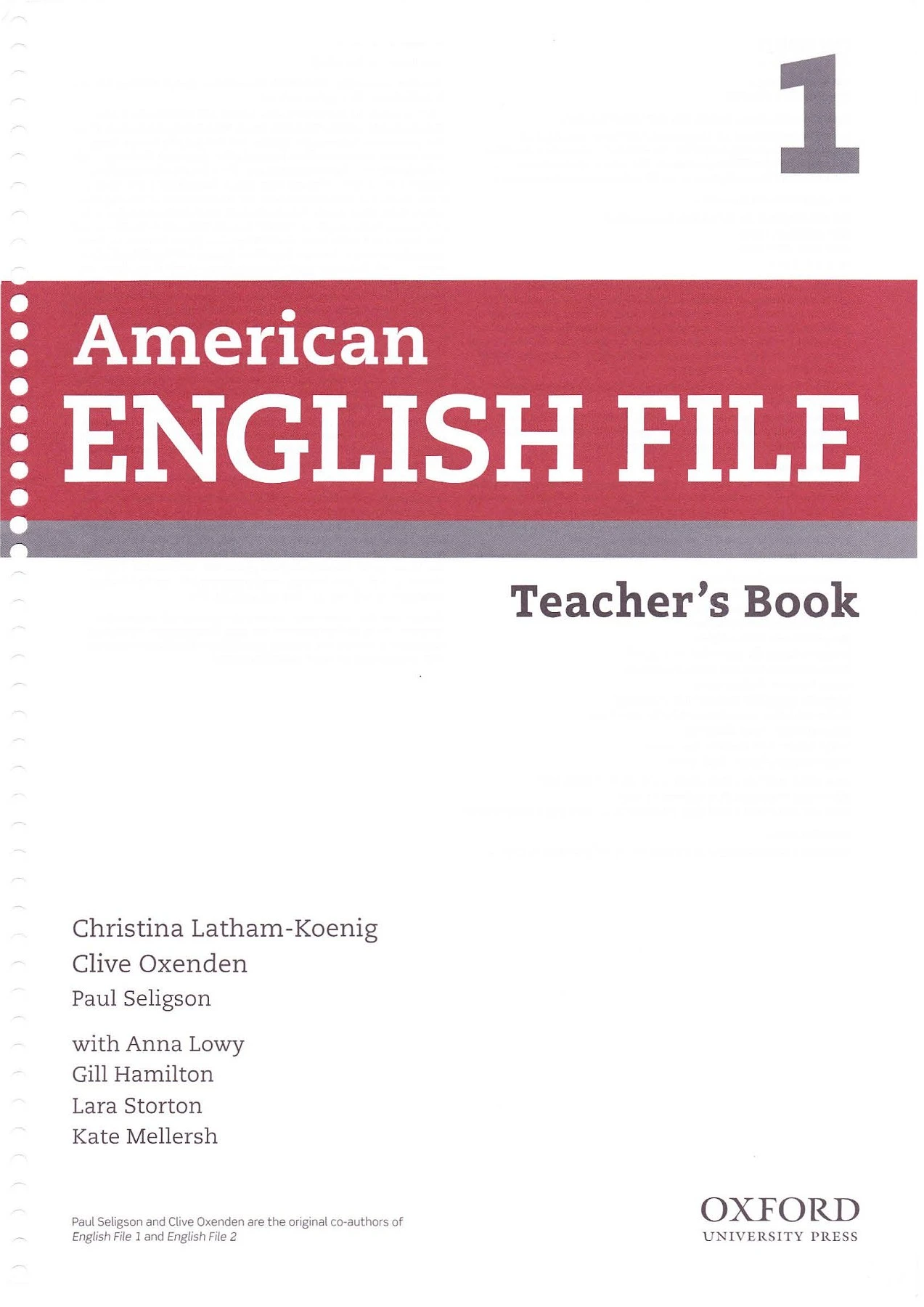 American English File 1 Teachers Book 2nd Edition
