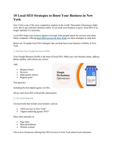 10 Local SEO Strategies to Boost Your Business in New York