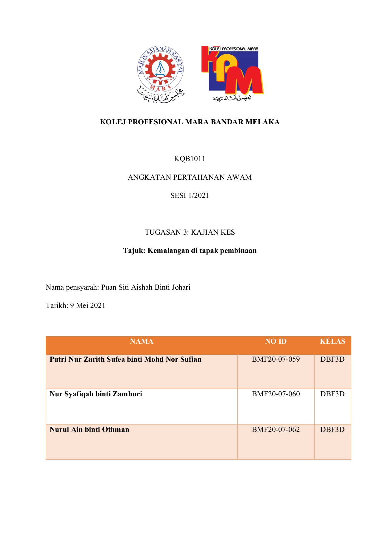 Kqb1011 Kemalangan Di Tapak Pembinaan Flip Ebook Pages 1 6 Anyflip Anyflip